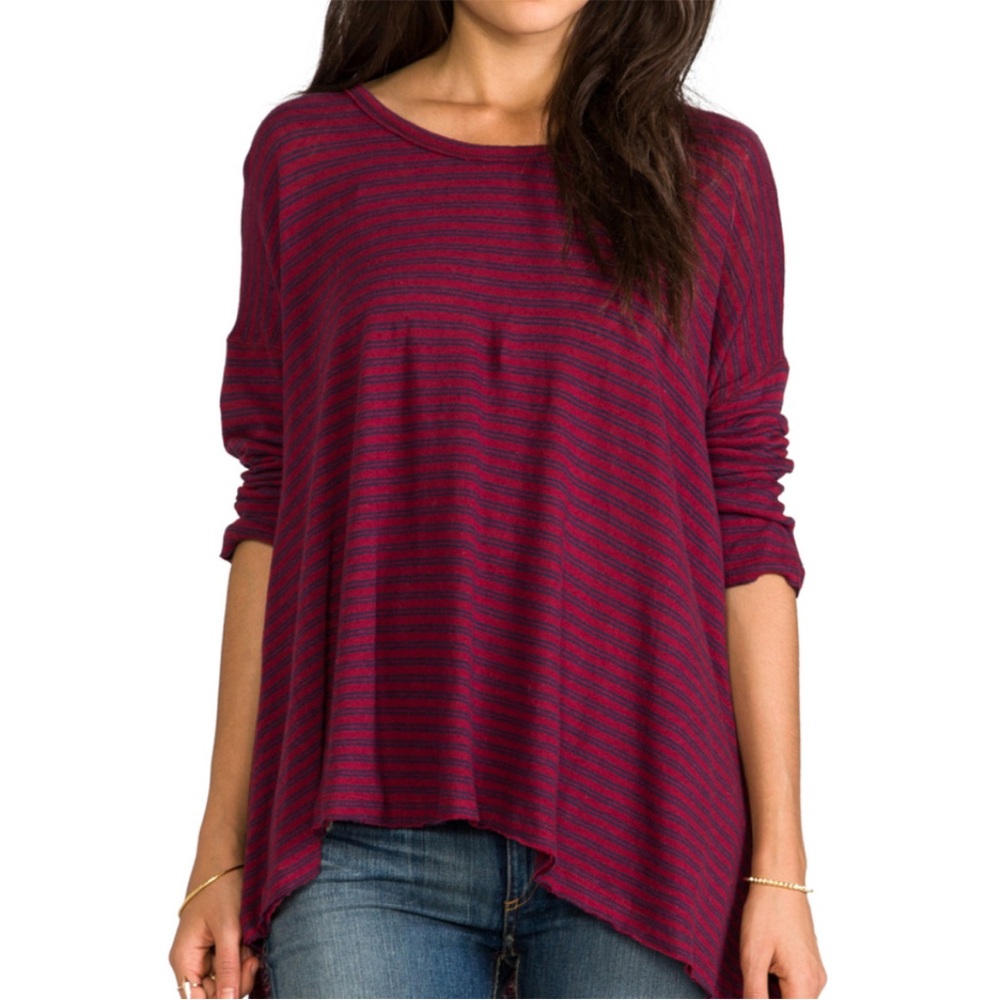WE THE FREE PEOPLE Circle In The Sand Striped Tee Size M/L
